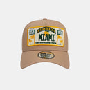 New Era Miami License Plate 9FORTY A-Frame Beige