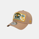 New Era Miami License Plate 9FORTY A-Frame Beige