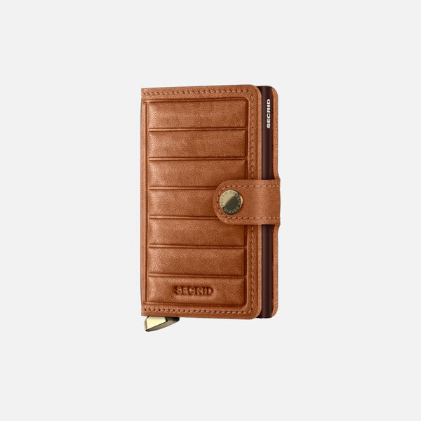 Secrid Premium Mini Wallet Emboss Lines Cognac